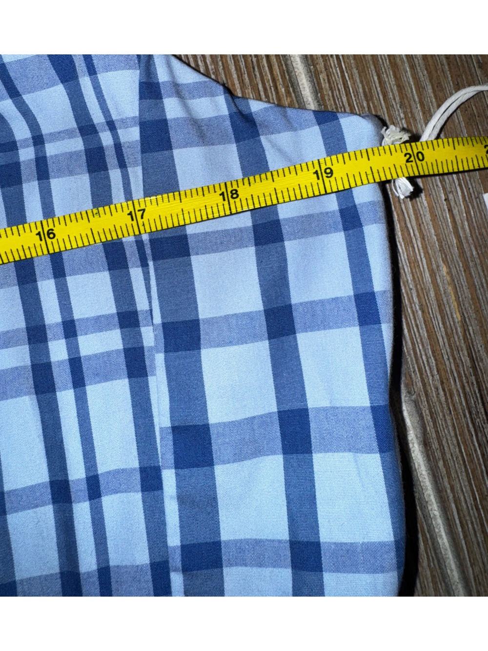 Free Assembly Sleeveless Blue Plaid Midi Dress with Waist Tie NWT sold our - Picture 11 of 15